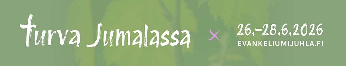 Kuvassa on Valtakunnallinen Evankeliumijuhla 2026 mainos